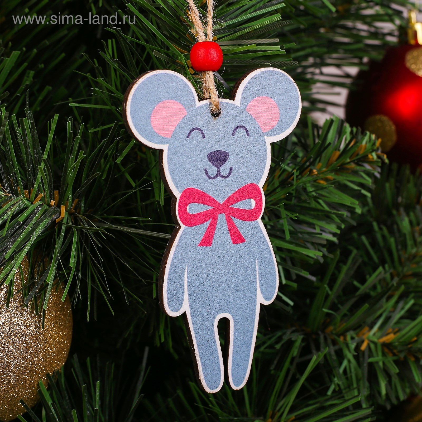 Украсить новогоднего мышонка