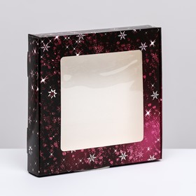 Коробка самосборная бесклеевая, "Новый год", 16 х 16 х 3 см
