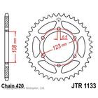 Звезда ведомая JT sprockets 1133.53 4543136 - фото 88924