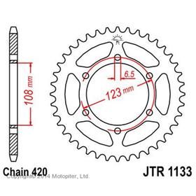 Звезда ведомая JT sprockets 1133.53 4543136