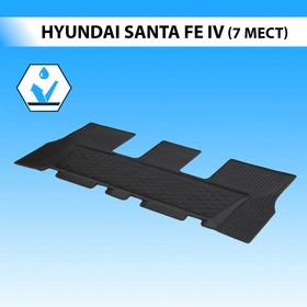 Коврики салона RIVAL, Hyundai Santa Fe 2018-2021, 12306009 4544881