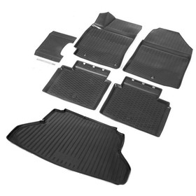 Комплект ковриков салона и багажника RIVAL, Hyundai Elantra 2016-2020, K12301002-1 4544875