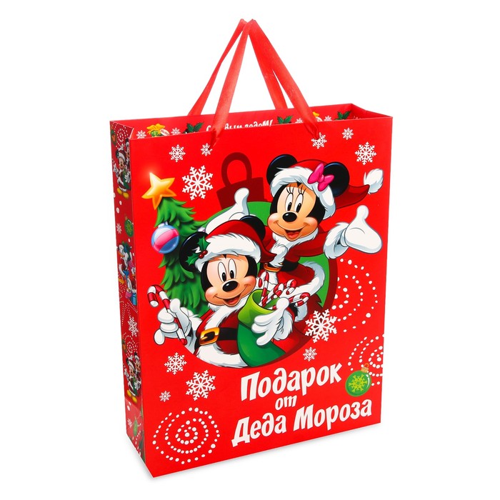 Пакет подарочный ламинированный «С Новым Годом!», Микки Маус и его друзья, 31 х 40 х 11 см - фото 95405