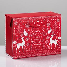 Пакет—коробка «Волшебство праздника», 23 × 18 × 11 см