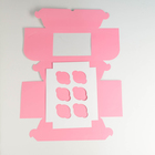 Коробка на 6 капкейков с окном, розовая, 25 х 17 х 10 см 4497627