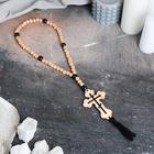 Четки деревянные, с крестом, 40 см, микс - фото 798932077