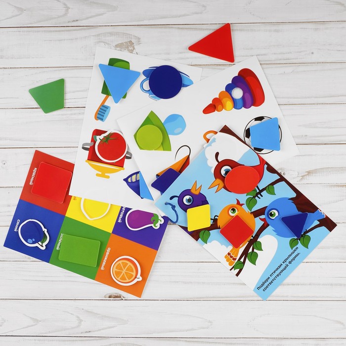 Игрушка развивающая «Весёлые липучки. Блокнот. Цвета и формы» - фото 798271013