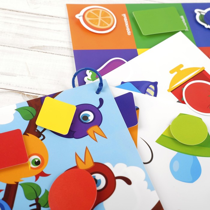 Игрушка развивающая «Весёлые липучки. Блокнот. Цвета и формы» - фото 798271014