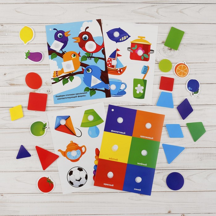Игрушка развивающая «Весёлые липучки. Блокнот. Цвета и формы» - фото 798271015