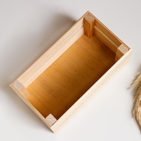 Кашпо деревянное 24.5×13.5×9 см "Двушка Лайт", двухреечное, натуральный Дарим Красиво - фото 11094523