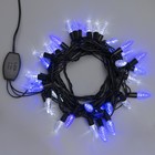 Гирлянда "Нить" улично-комнатная с насадками "Растаявший лёд" 5 м, LED(IP44)-40-220V, мигает, нить тёмная, свечение бело-синее Гирлянда "Нить" улично-комнатная с насадками "Растаявший лёд" 5 м, LED(IP44)-40-220V, мигает, нить тёмная, свечение бело-синее