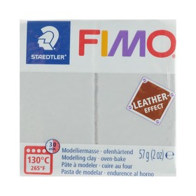Полимерная глина запекаемая FIMO leather-effect (с эффектом кожи), 57 г, голубо-серый
