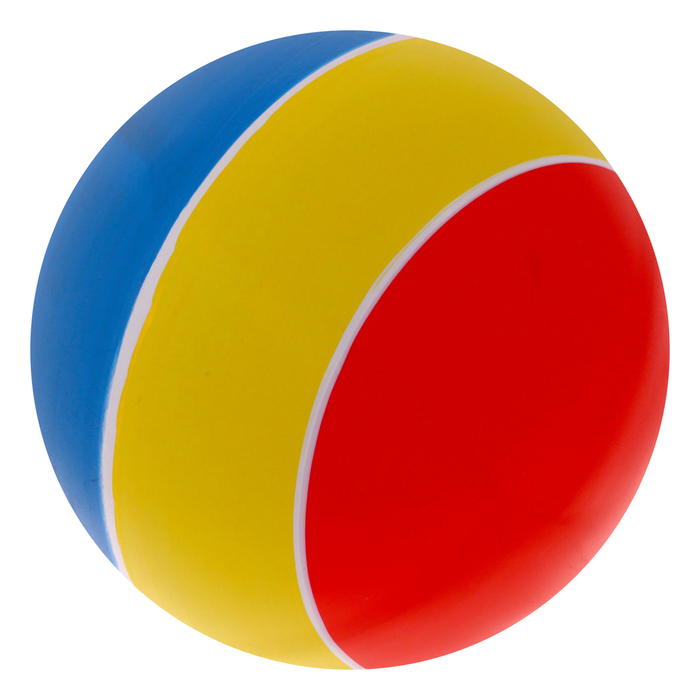 Мяч в полоску лакированный, цвета МИКС
