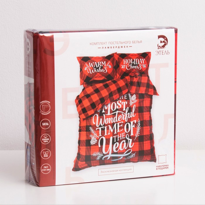 Постельное бельё «Этель» 1.5 сп Ламберджек 143х215 см, 150х214 см, 50х70 см - 2 шт, бязь - фото 798272873