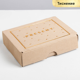 Коробка складная рифлёная Present, 21 х 15 х 5 см 4442333