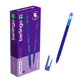 Ручка со стирающими чернилами гелевая Berlingo Apex E, 0.5 мм, трехгранная, чернила синиие