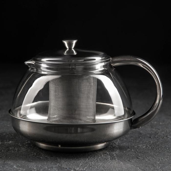 Чайник заварочный «Металлик», с металлическим ситом, 1 л