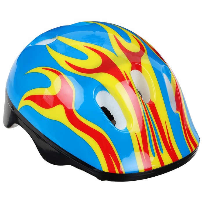 Шлем защитный детский OT-H6, размер M, 52-54 см, цвет синий - фото 30581