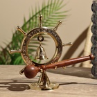 Gong carved "Wheel" double sided with wooden handle