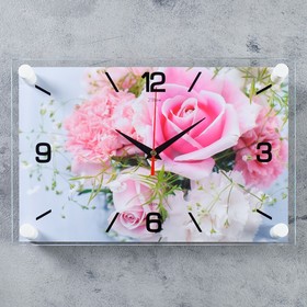 Часы настенные, серия: Цветы, "Нежные розы", 20х30 см в Донецке