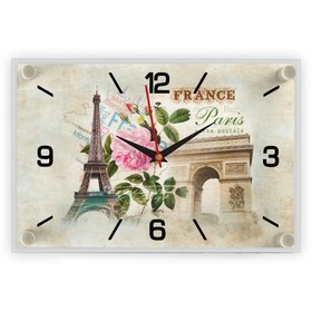Wall clock, series: City "Paris", 20x30 cm