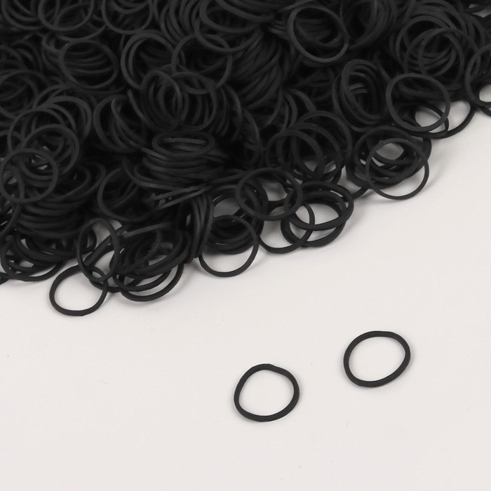 Парикмахерские резинки для создания прически, d = 1,5 см, 100 гр, цвет чёрный