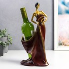 Сувенир подставка под бутылку полистоун "Девушка с веером" 36,5х18х14,5 см - фото 952112