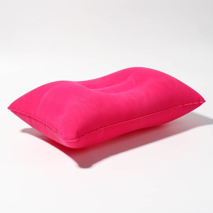 Подушка дорожная, надувная, 24 х 28см, цвет МИКС