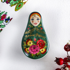 Box ceramic "I Love Russia" (flowers), 5.1 x 8.8 cm