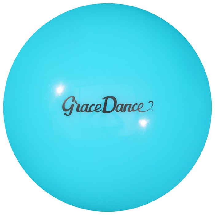 Мяч для художественной гимнастики 16,5 см, 280 г, цвет голубой - фото 805885