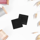The patch adhesive polyester square of 2.6*2.6 cm (FAS 10pcs price per piece) black AU