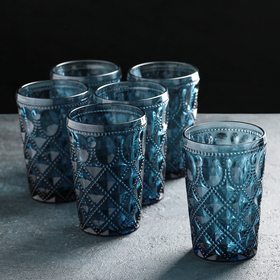 Набор стаканов Magistro «Варьете», 465 мл, 8,5×14 см, 6 шт, цвет синий