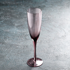 Бокал стеклянный для шампанского Magistro «Пиаф», 220 мл, цвет розовый - фото 707551