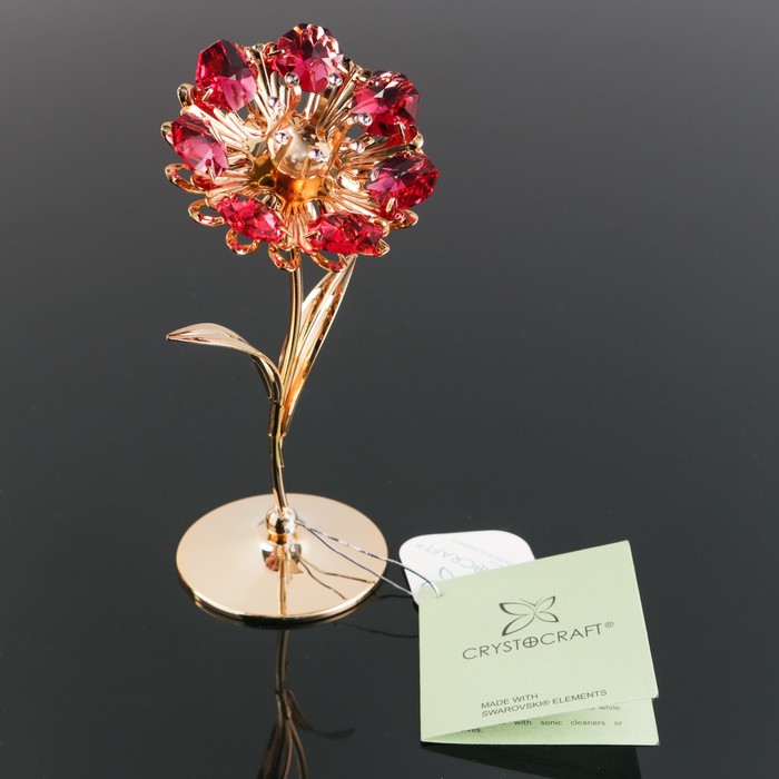Сувенир «Цветок», 5×5.5×13 см, с кристаллами - фото 282747023