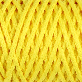 Шнур для вязания "Классик" без сердечника 100% полиэфир ширина 4мм 100м (лимонный)