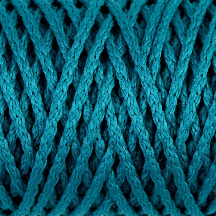Шнур для вязания "Классик" без сердечника 100% полиэфир ширина 4мм 100м (морская волна)