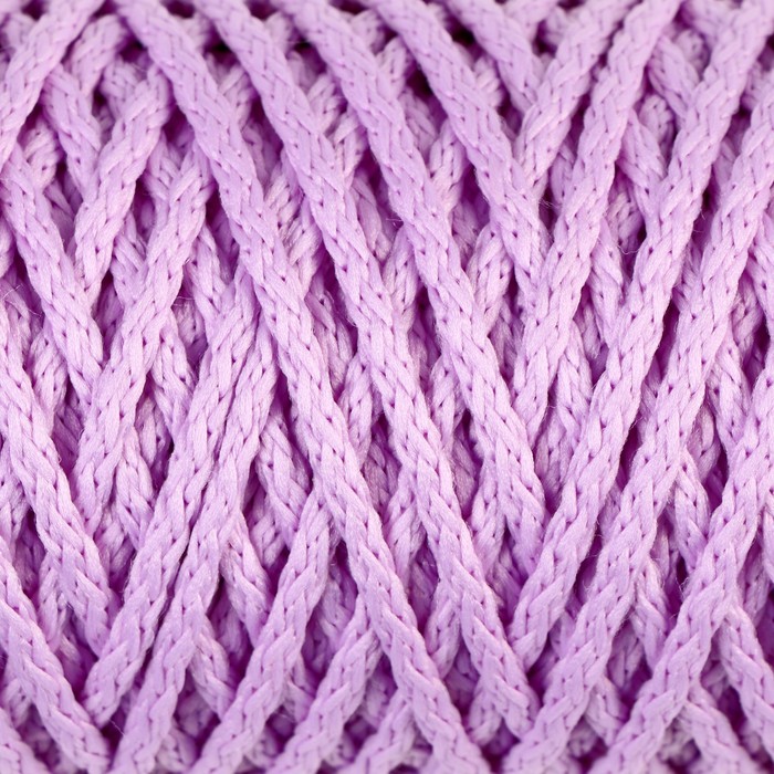 Шнур для вязания "Классик" без сердечника 100% полиэфир ширина 4мм 100м (св.сиреневый)