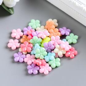 Set of beads for creativity plastic "Flowers. Pastel colors" set 38 PCs 15 g 1,3x1,3 cm