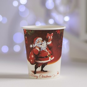 Glass paper "Santa Claus with gifts" set of 6 PCs
