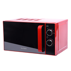 Микроволновая печь Oursson MM2005/RD, 1200 Вт, 20 л, таймер, чёрно-красная - фото 7034240