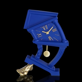 Часы настольные "Маятник на ноге" синие, 26 × 9 × 33 см
