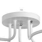 Люстра 1341001/5BR E27 15Вт белый-коричневый - фото 2723625