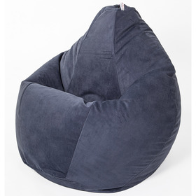 Кресло-мешок «Груша» средняя, диаметр 75 см, высота 120 см, цвет черничный, велюр