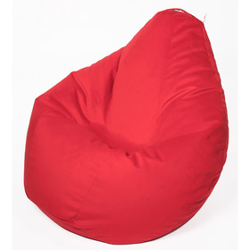 Кресло-мешок «Груша» средняя, диаметр 75 см, высота 120 см, цвет красный, велюр