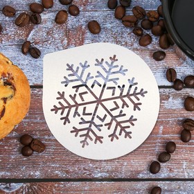 Трафарет для кофе «Снежинка», 9.5 × 8.5 см