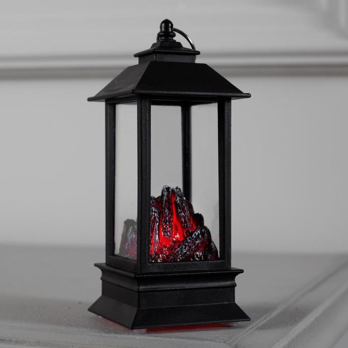 Фигура световая "Камин " эффект горящего огня, 13х5х5 см, от бат. 2032 (в комплекте)