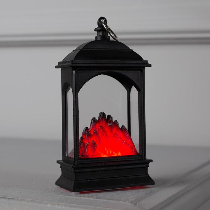 Фигура световая "Камин " эффект горящего огня, 13х7х4 см, от бат. 2032 (в комплекте)