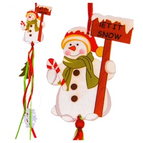 Набор для создания новогодней подвески «Снеговичок»