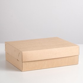 Упаковка на 12 капкейков, крафт, 32,5 х 25,5 х 10 см