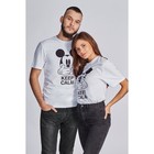 Футболка "Keep calm" Микки Маус, р. 48, белый Футболка "Keep calm" Микки Маус, р. 48, белый